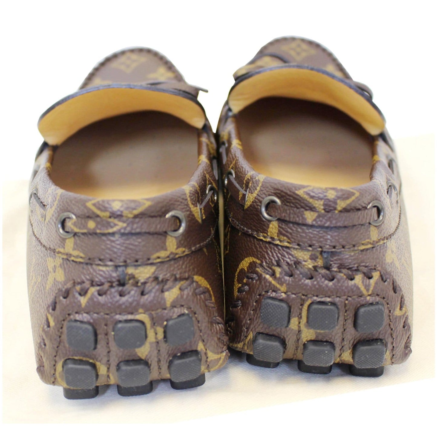 LOUIS VUITTON Arizona Moccasin Monogram Canvas Men's Shoes Loafers