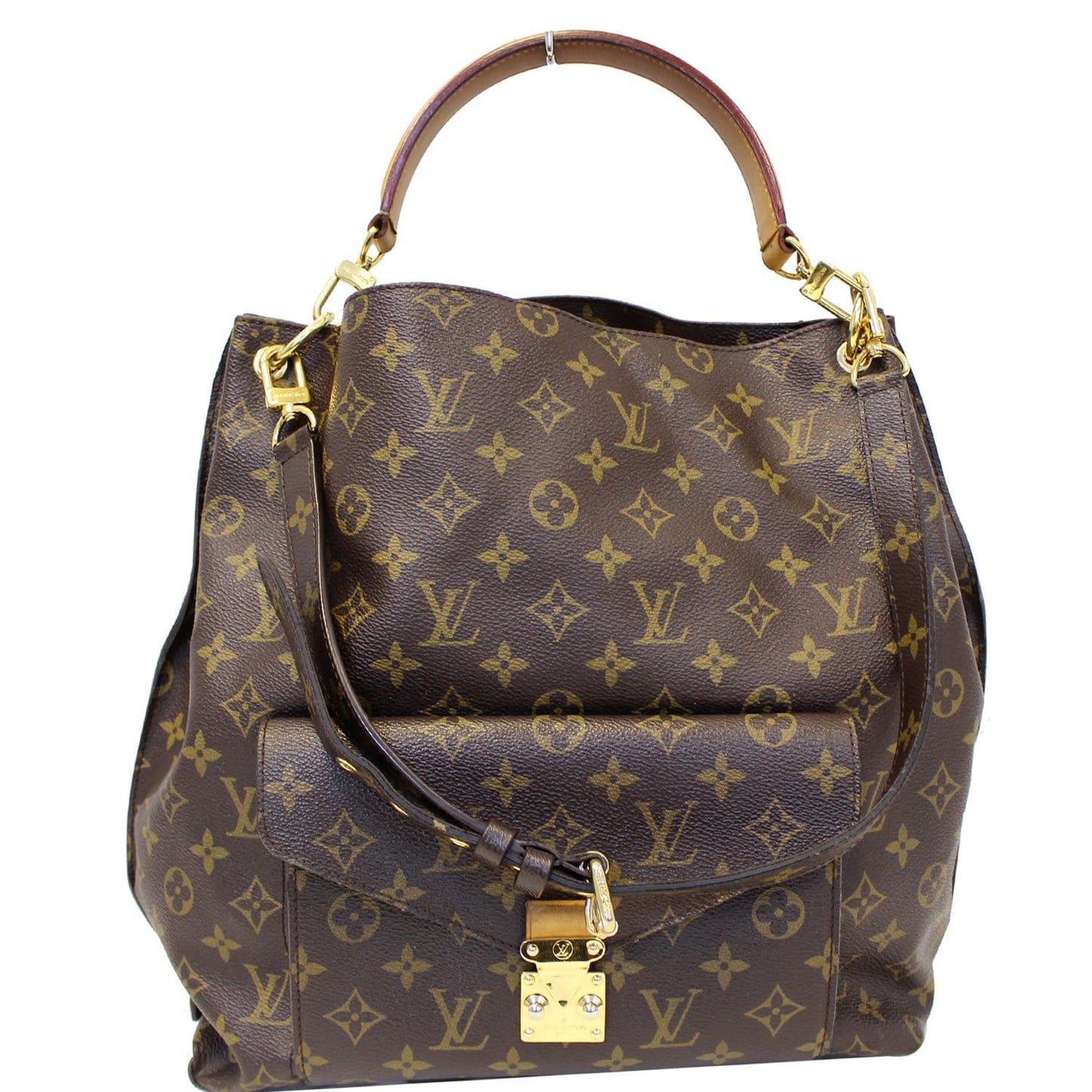 LOUIS VUITTON Metis Hobo Monogram Canvas Shoulder Bag Brown
