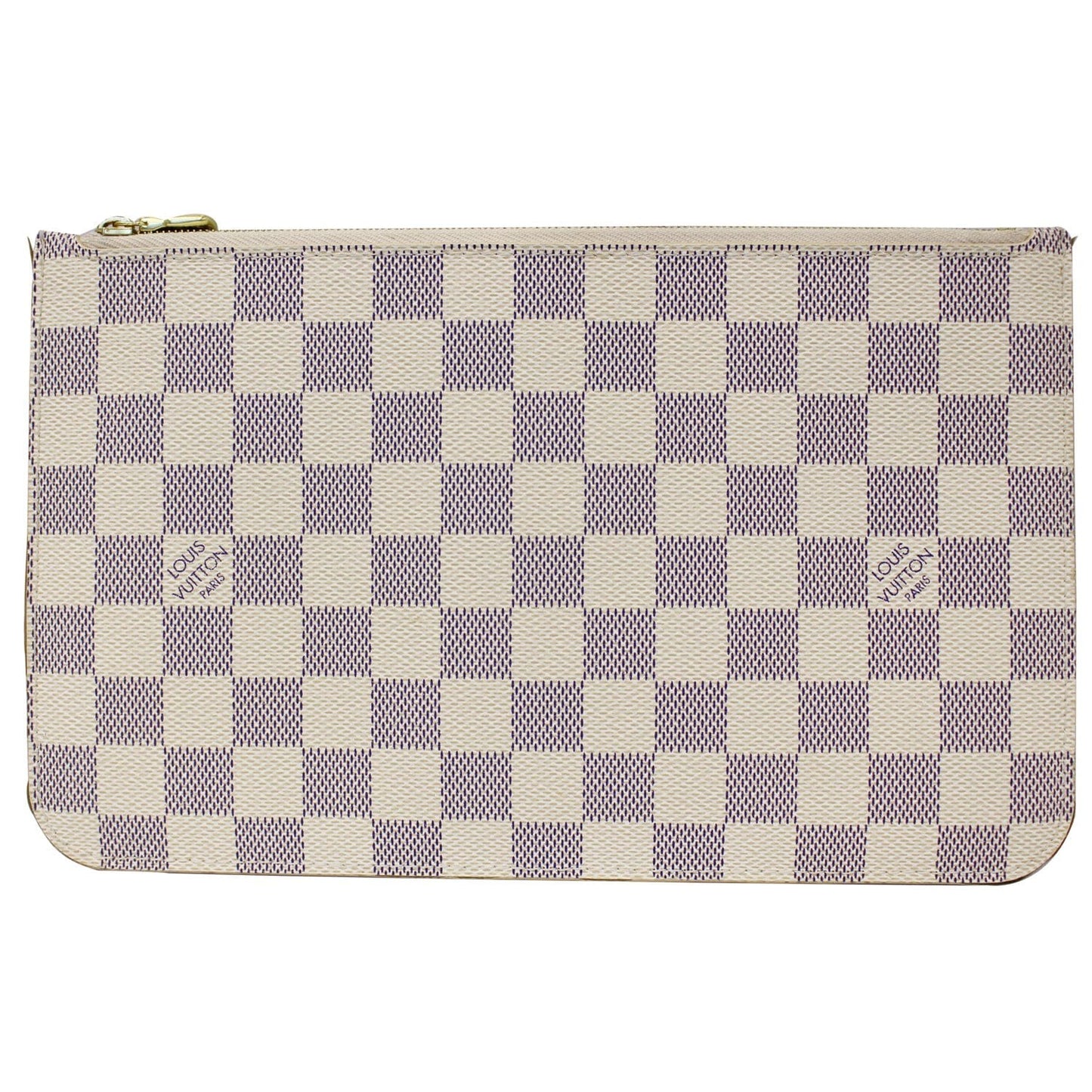LOUIS VUITTON Pochette Wristlet Pouch Neverfull MM Damier Azur