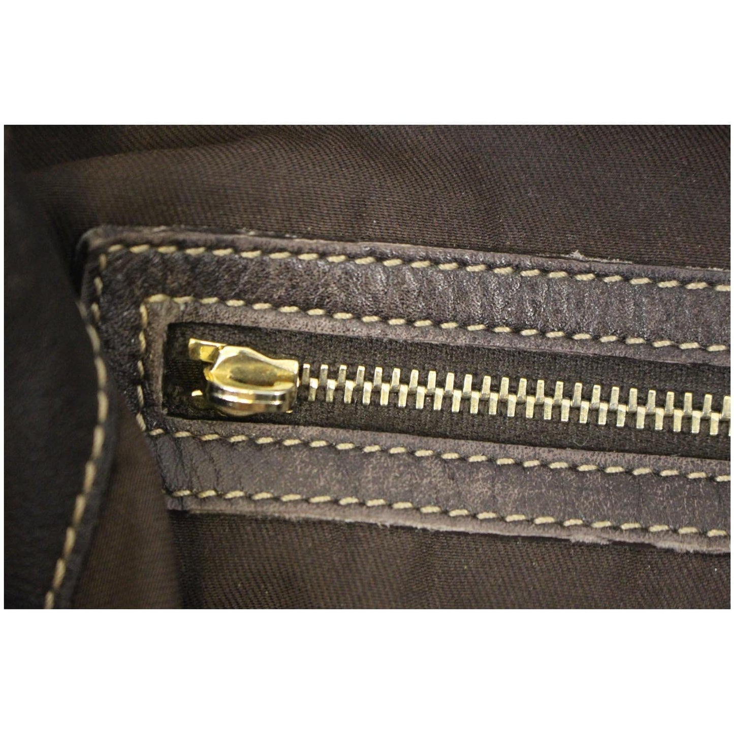 GUCCI GG Canvas Peggy Medium Bamboo Top Handle Bag Brown