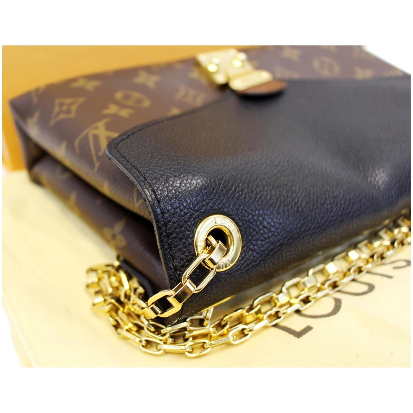 LOUIS VUITTON Pallas Chain Monogram Canvas Crossbody Bag