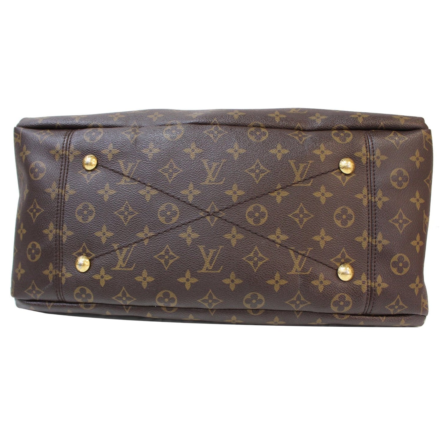 LOUIS VUITTON Artsy MM Monogram Canvas Shoulder Bag Brown