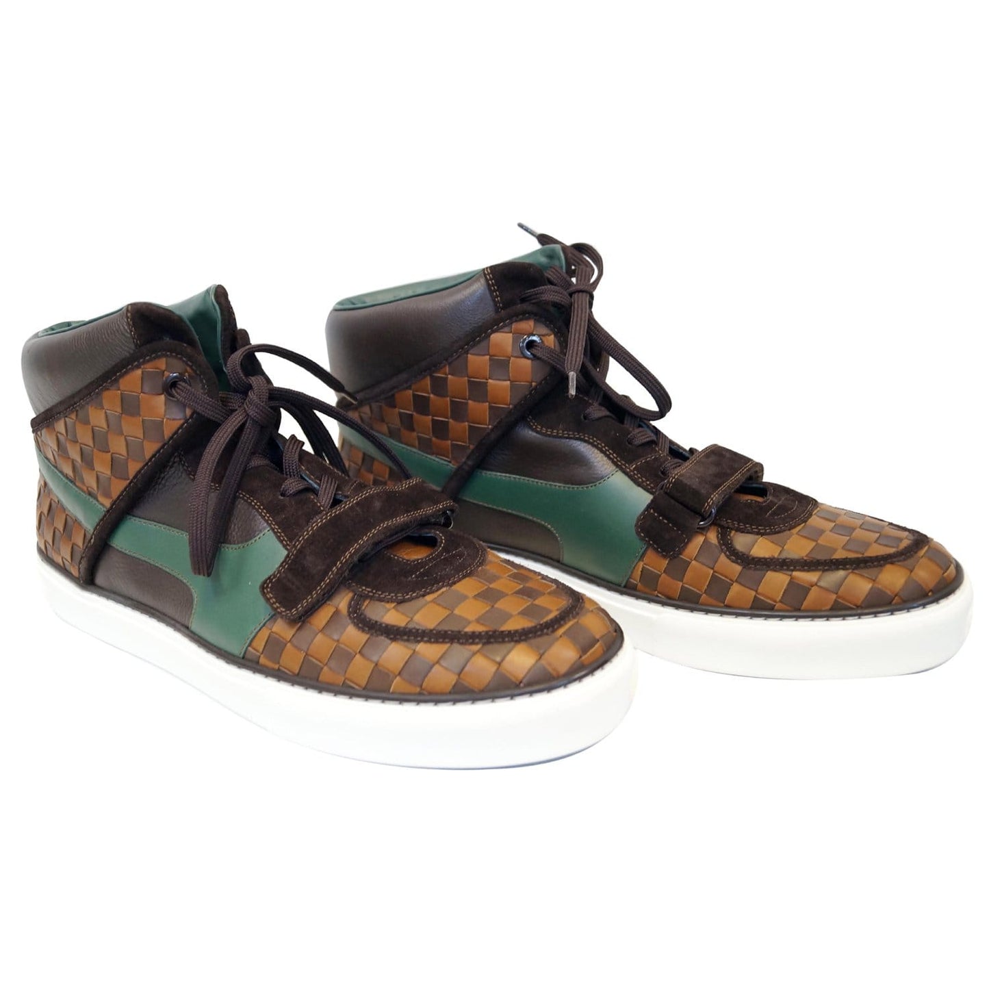 LOUIS VUITTON Tower Hightop Damier Ebene Sneakers Brown Size 11