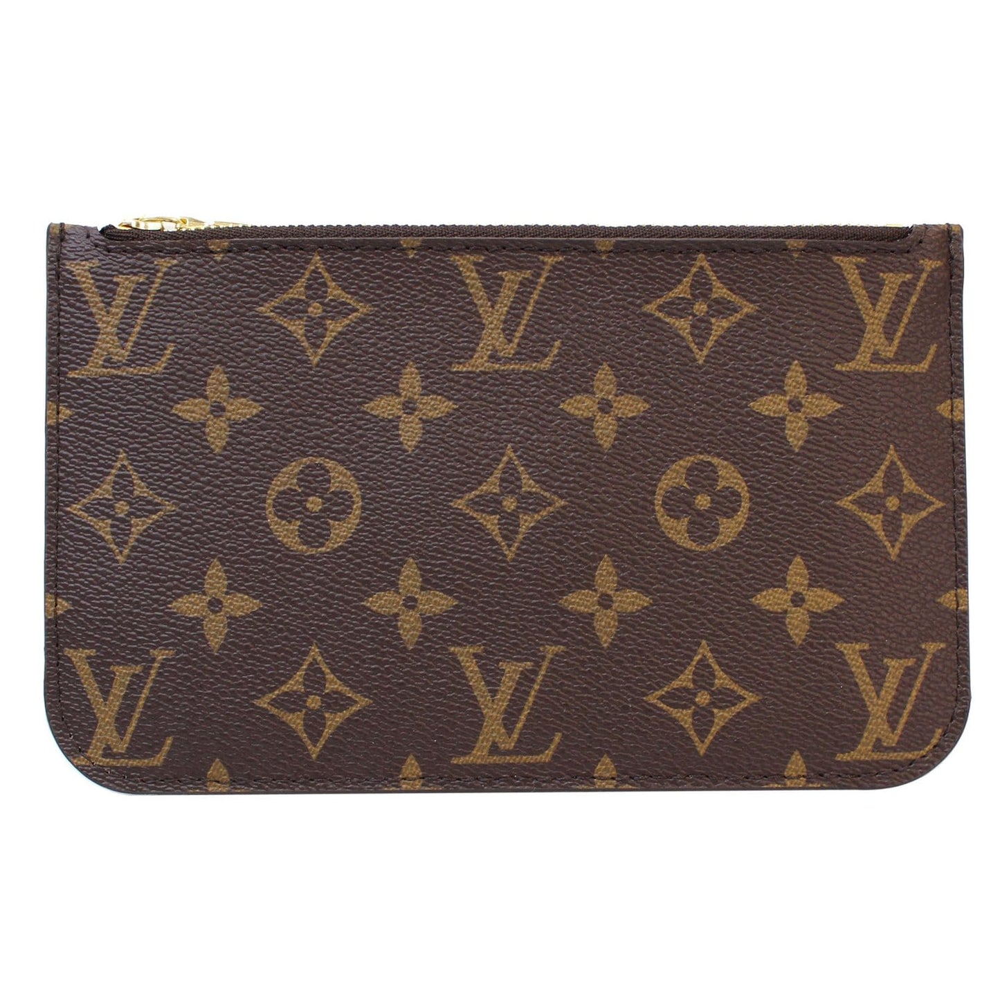 LOUIS VUITTON Pochette Wristlet Pouch Monogram Neverfull PM Brown