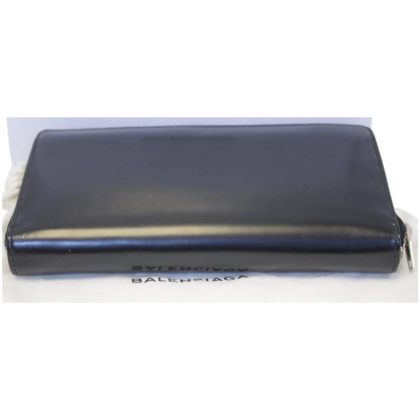 BALENCIAGA Continental Zip Around Leather Wallet Black - Last Call
