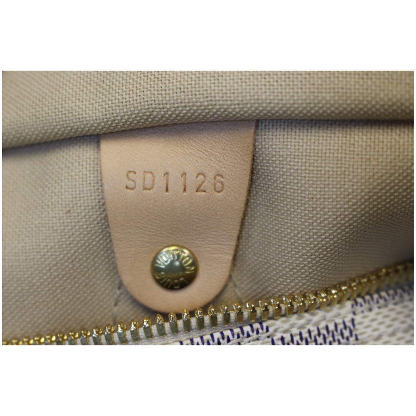 LOUIS VUITTON Speedy 30 Bandouliere Damier Azur Shoulder Bag White