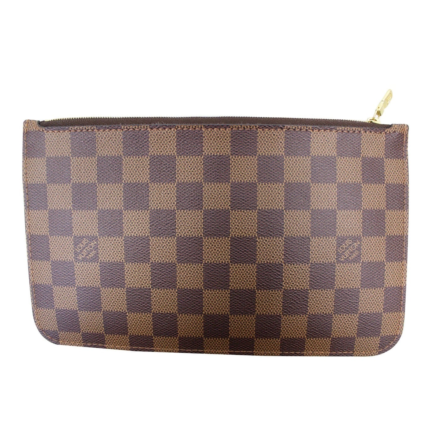 LOUIS VUITTON Pochette Wristlet Pouch Damier Ebene Neverfull MM Brown