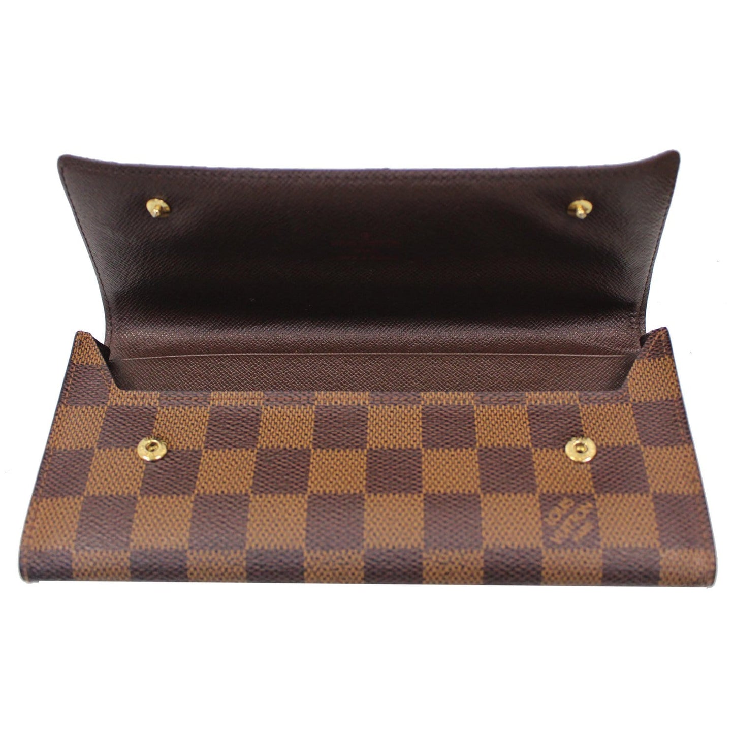 LOUIS VUITTON Modulable Damier Ebene Portefeuille Long Wallet Brown