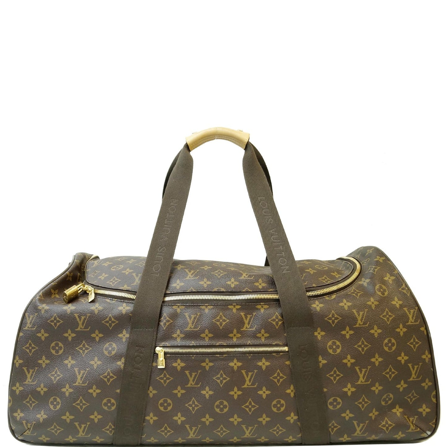 LOUIS VUITTON Neo Eole 55 Monogram Canvas Rolling Duffle Bag Brown