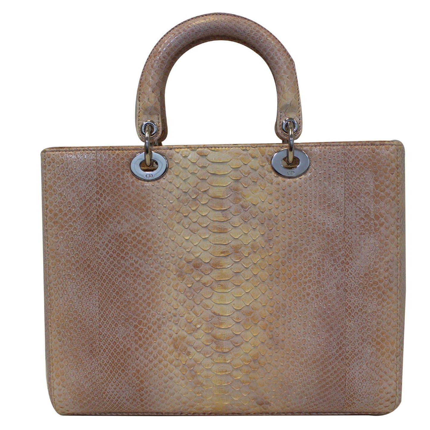Christian Dior Lady Dior Large Python Shoulder Bag Blush Pink