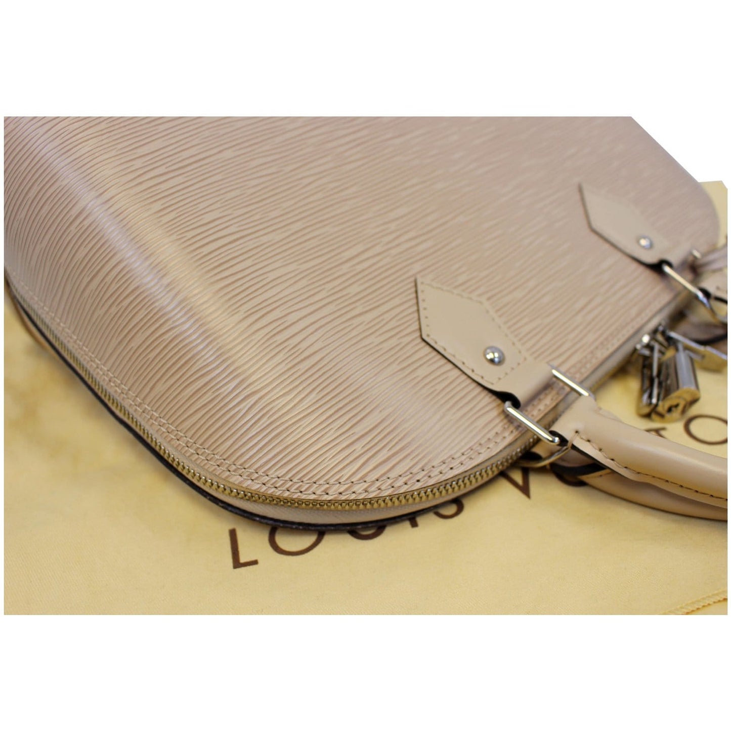 Louis Vuitton Alma Epi Leather Satchel Bag Beige - 25% OFF