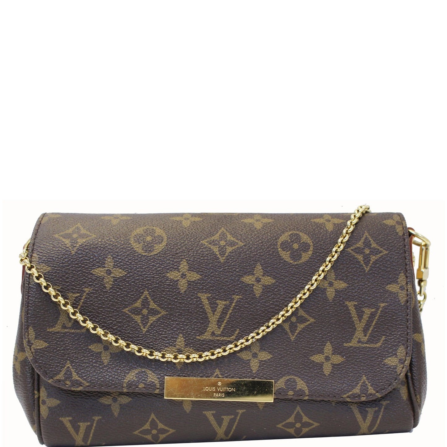 LOUIS VUITTON Favorite PM Monogram Canvas Crossbody Bag Brown