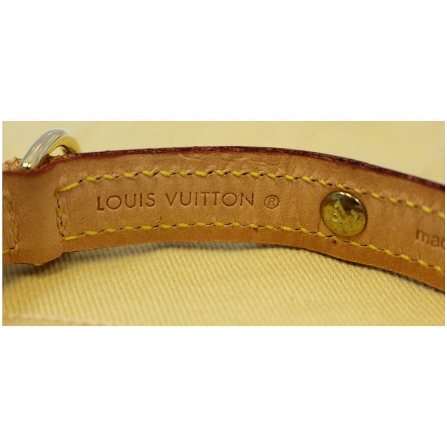 LOUIS VUITTON Baxter PM Monogram Canvas Dog Collar Brown