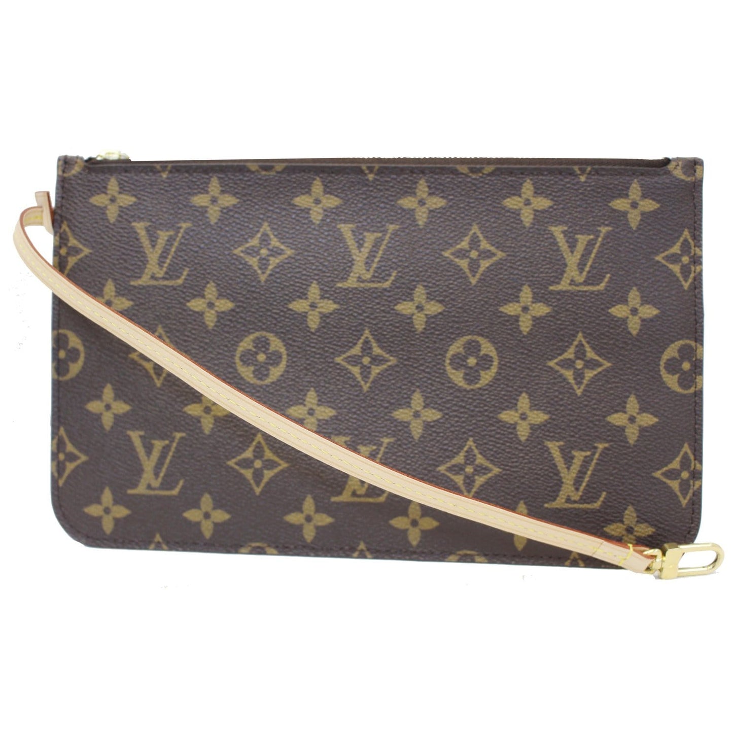 LOUIS VUITTON Pochette Wristlet Pouch Damier Ebene Neverfull MM/GM Brown