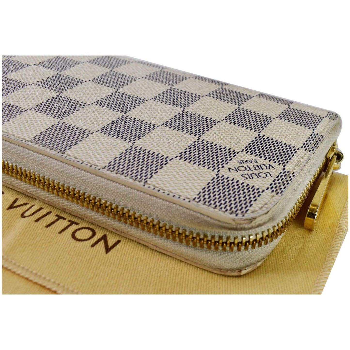 LOUIS VUITTON Damier Azur Zippy Long Wallet White - 15% OFF