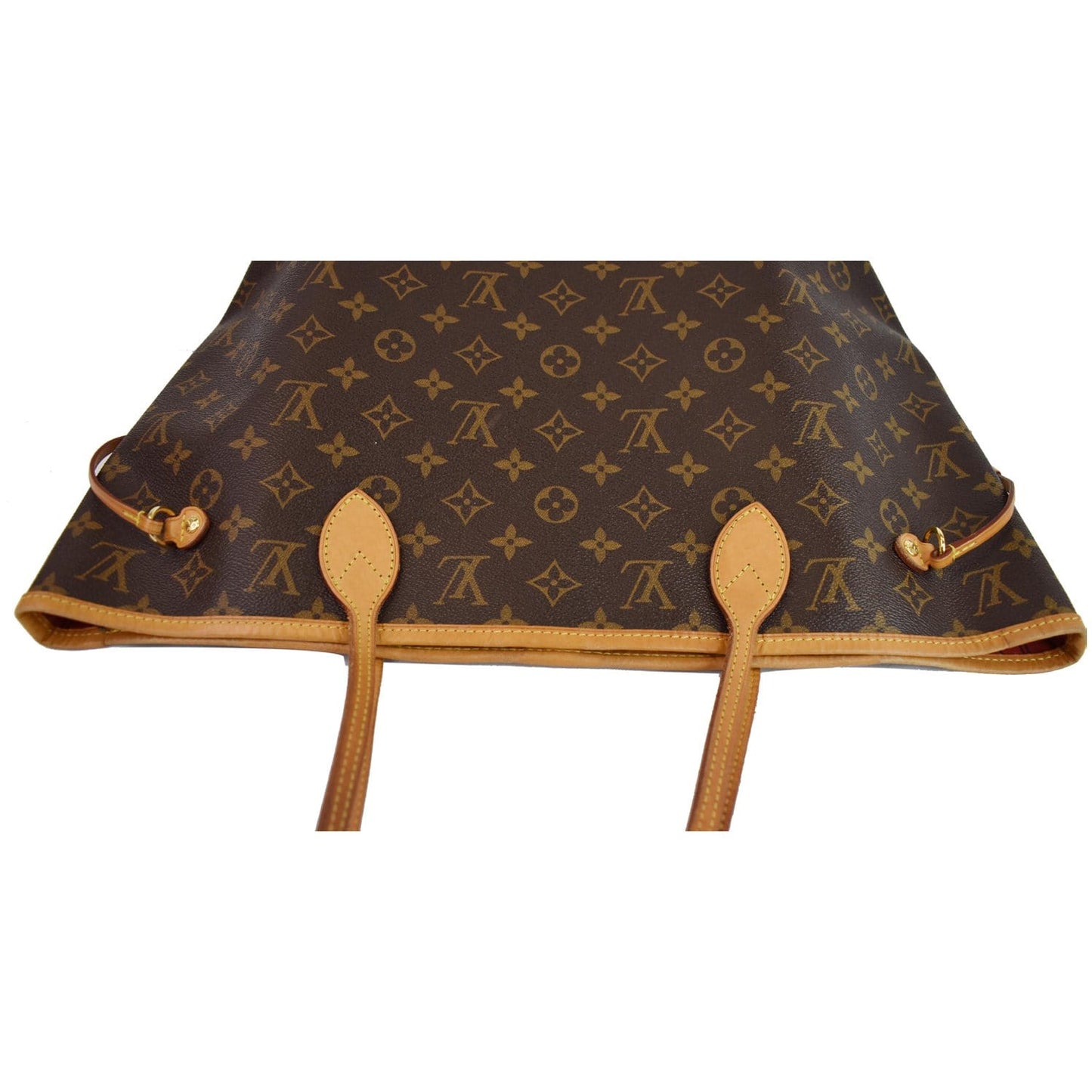 LOUIS VUITTON Neverfull MM Monogram Canvas Tote Shoulder Bag Brown
