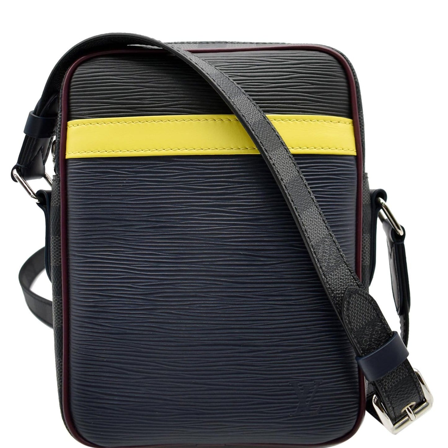 LOUIS VUITTON Danube PM Slim Damier Graphite Epi Pochette Crossbody Bag Blue - Final Sale