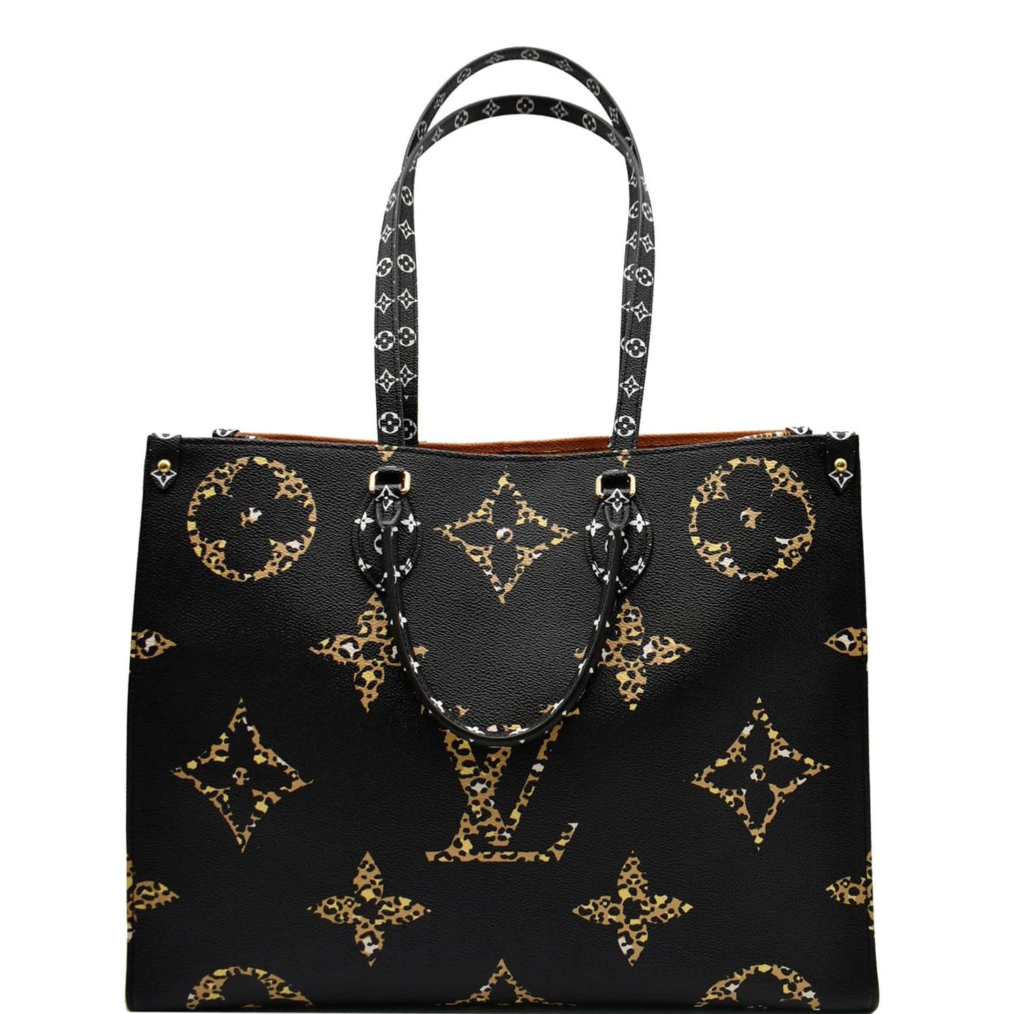 LOUIS VUITTON Onthego Jungle GM Giant Monogram Canvas Tote Shoulder Bag Black - Hot Deals
