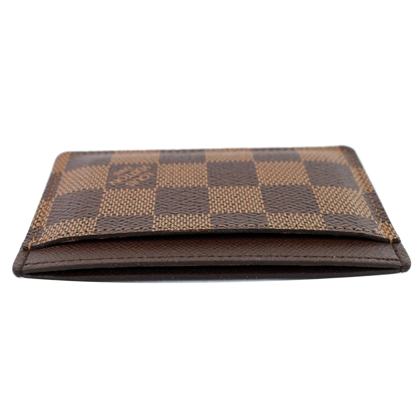LOUIS VUITTON Card Holder Damier Ebene Brown
