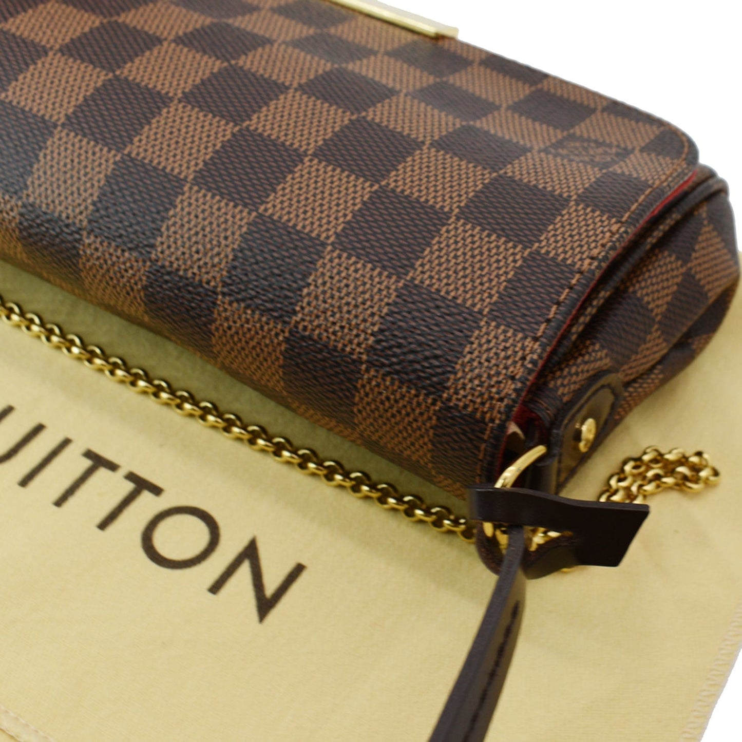 LOUIS VUITTON Favorite PM Damier Ebene Crossbody Bag Brown