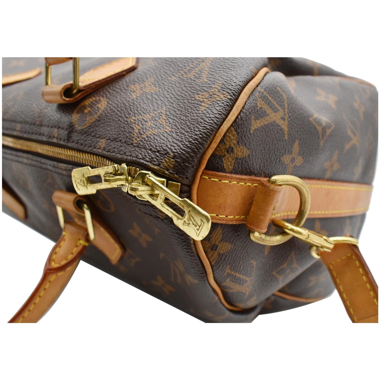LOUIS VUITTON Speedy 30 Bandouliere Monogram Canvas Shoulder Bag Brown