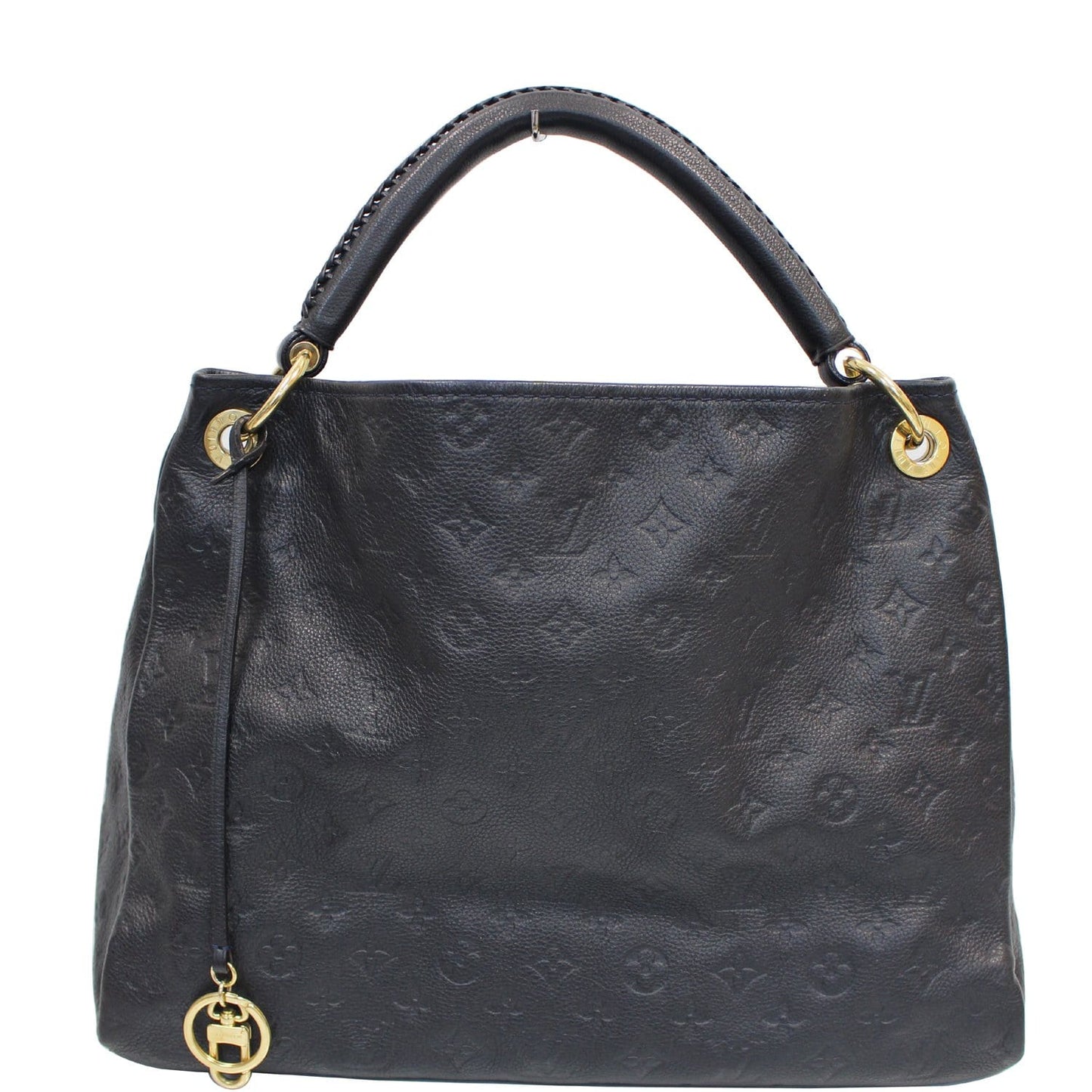 LOUIS VUITTON Artsy MM Empreinte Leather Shoulder Bag Black