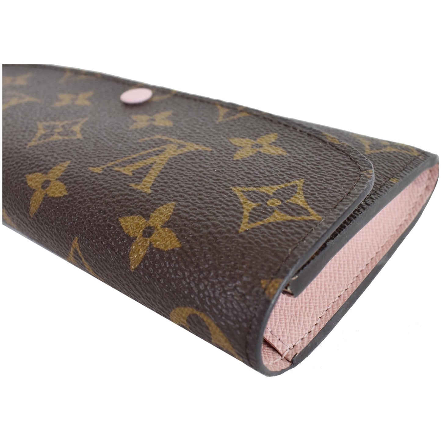 LOUIS VUITTON Emilie Monogram Canvas Wallet Brown