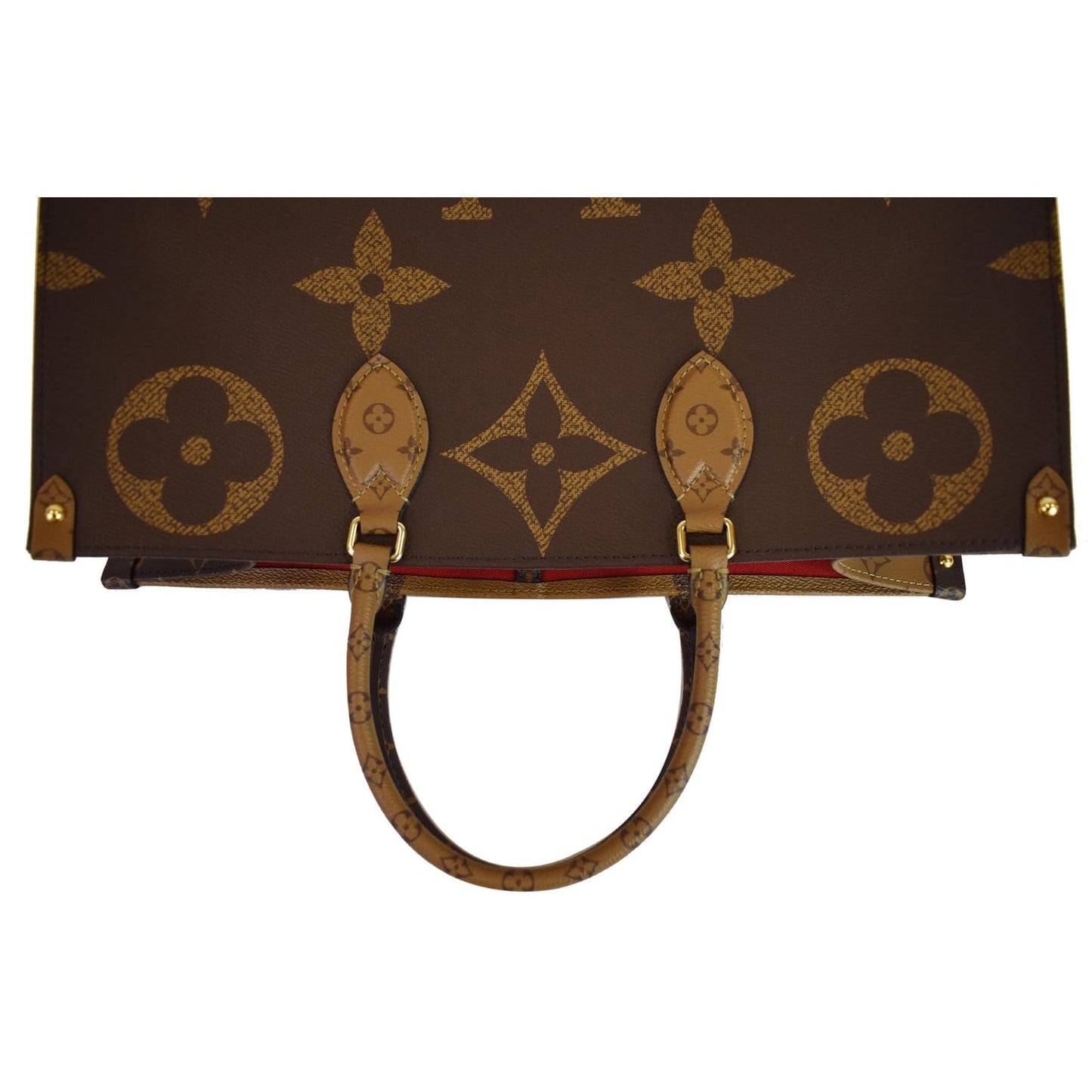 LOUIS VUITTON Onthego GM Reverse Monogram Giant Canvas Shoulder Bag Brown