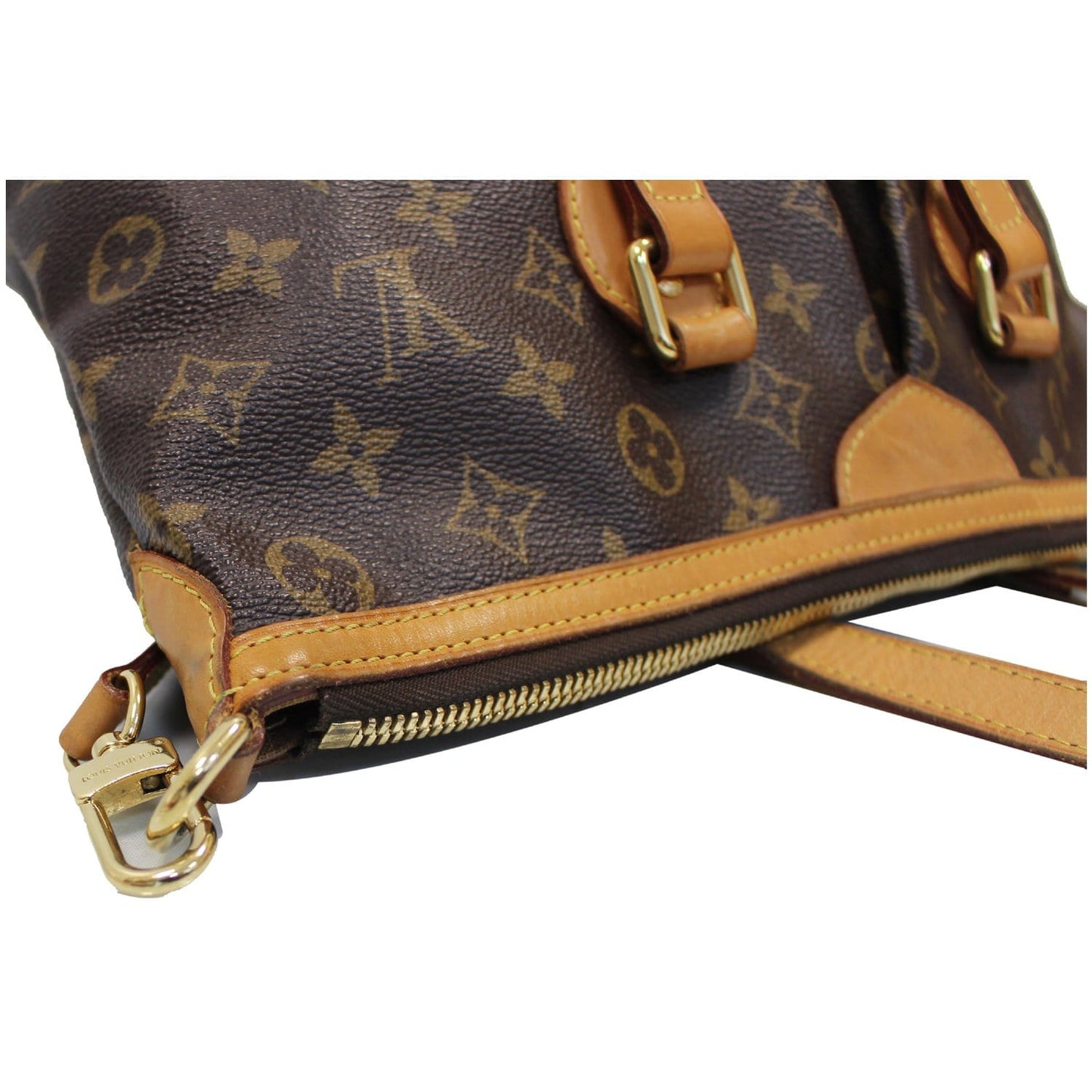 LOUIS VUITTON Palermo PM Monogram Canvas Shoulder Bag Brown