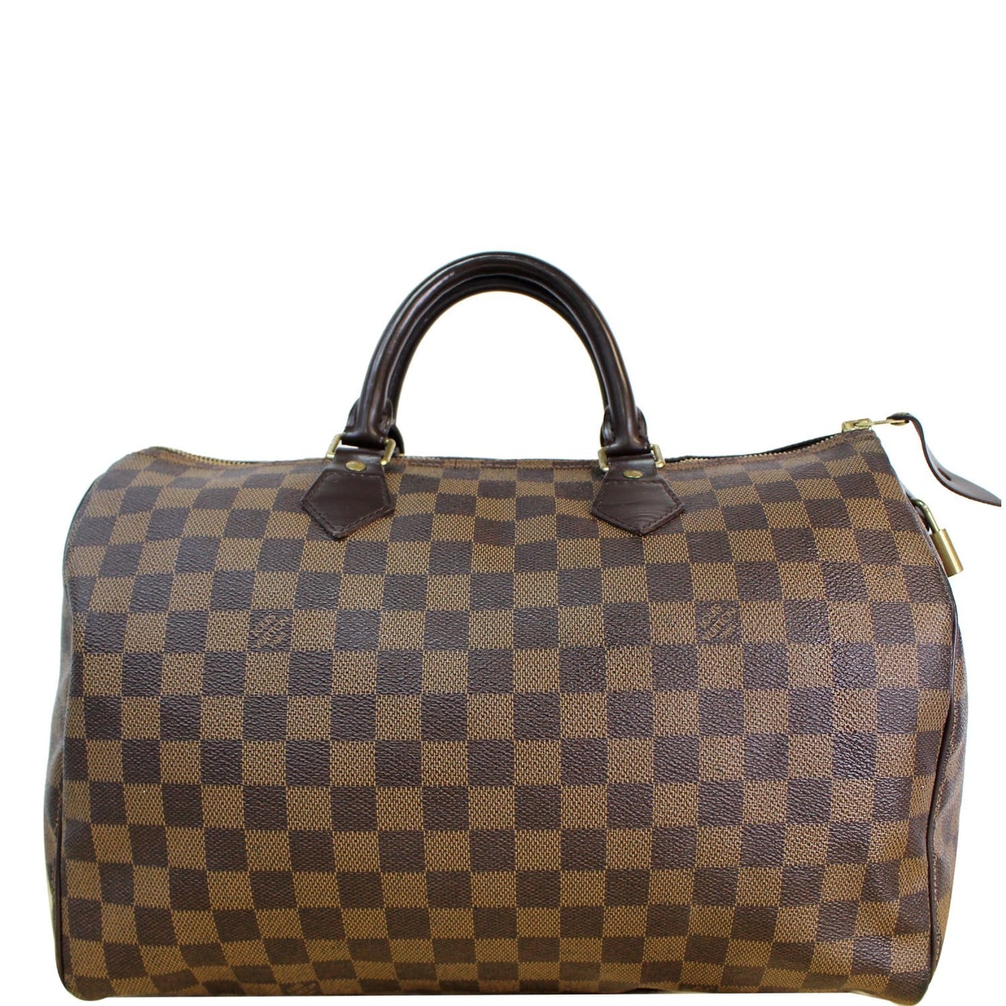 LOUIS VUITTON Speedy 35 Damier Ebene Satchel Bag Brown