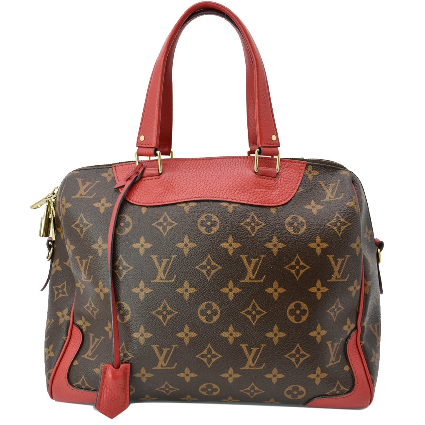 LOUIS VUITTON Retiro NM Monogram Canvas 2Way Shoulder Bag Red
