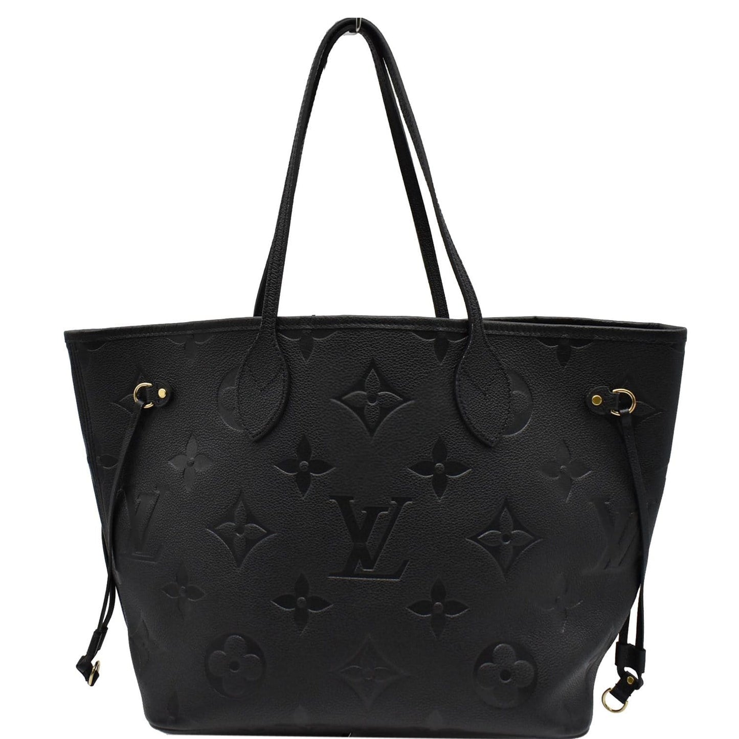 LOUIS VUITTON Neverfull MM Monogram Empreinte Tote Bag Black