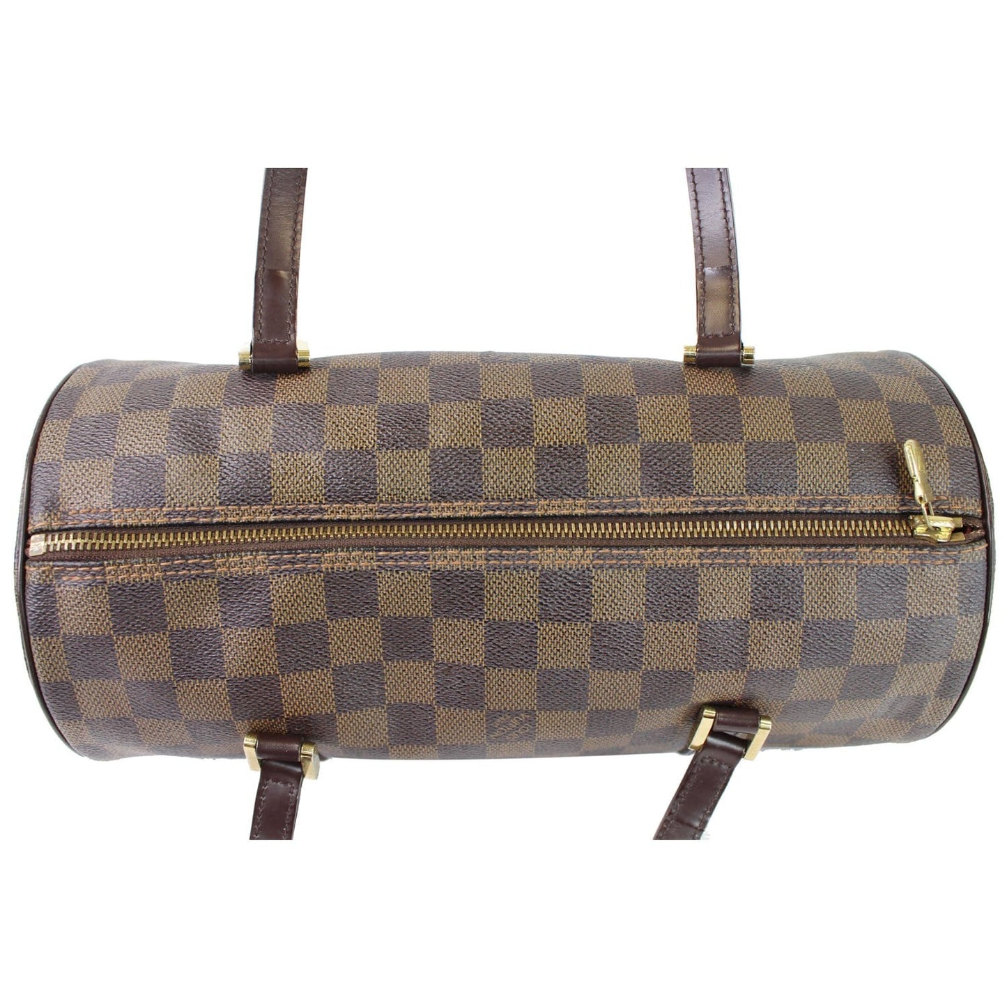 LOUIS VUITTON Papillon 30 Damier Ebene Shoulder Handbag Brown