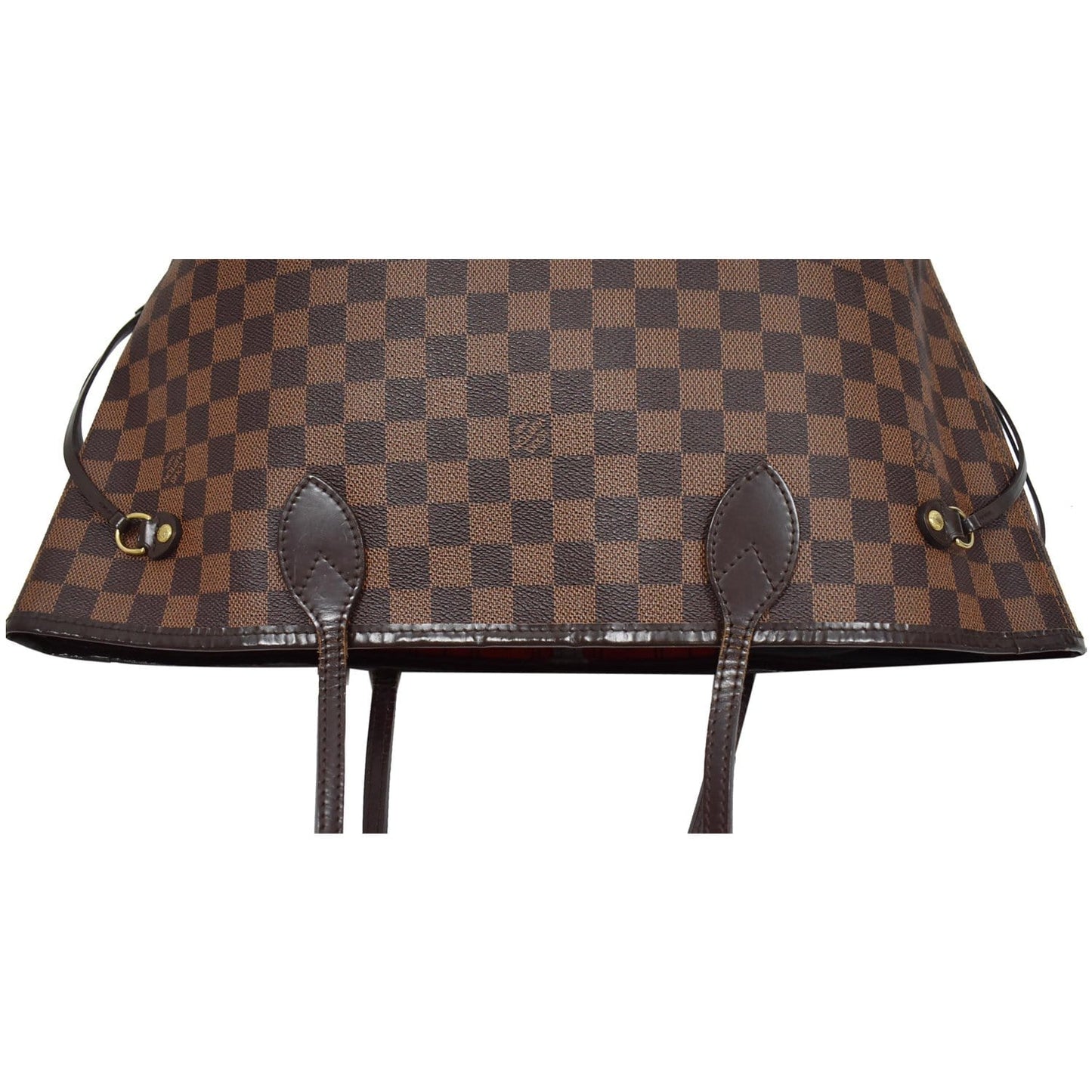 LOUIS VUITTON Neverfull MM Damier Ebene Tote Shoulder Bag Brown