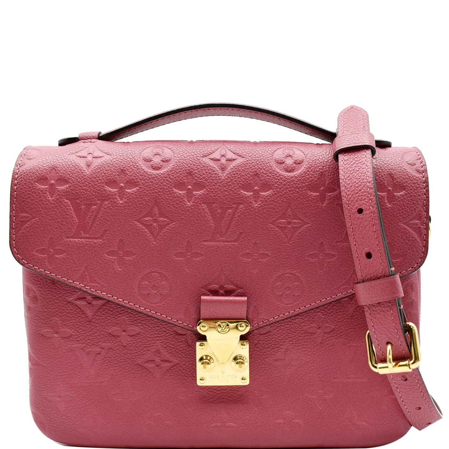 LOUIS VUITTON Metis Pochette Empreinte Leather Crossbody Bag Rose Bruyere