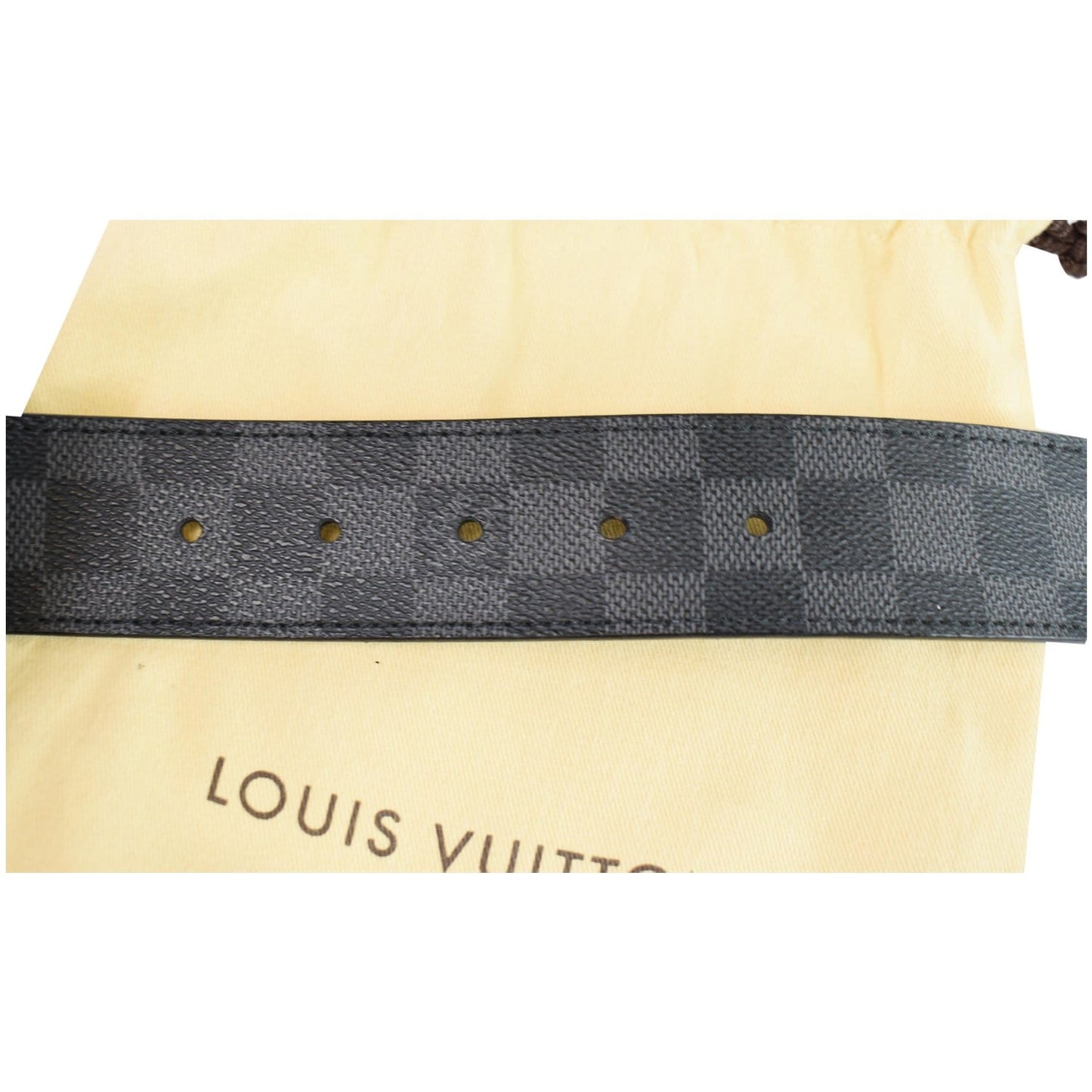 LOUIS VUITTON LV Initiales Damier Graphite Belt Black