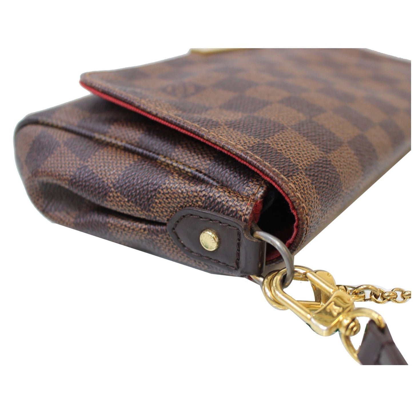 LOUIS VUITTON Favorite MM Damier Ebene Crossbody Bag Brown