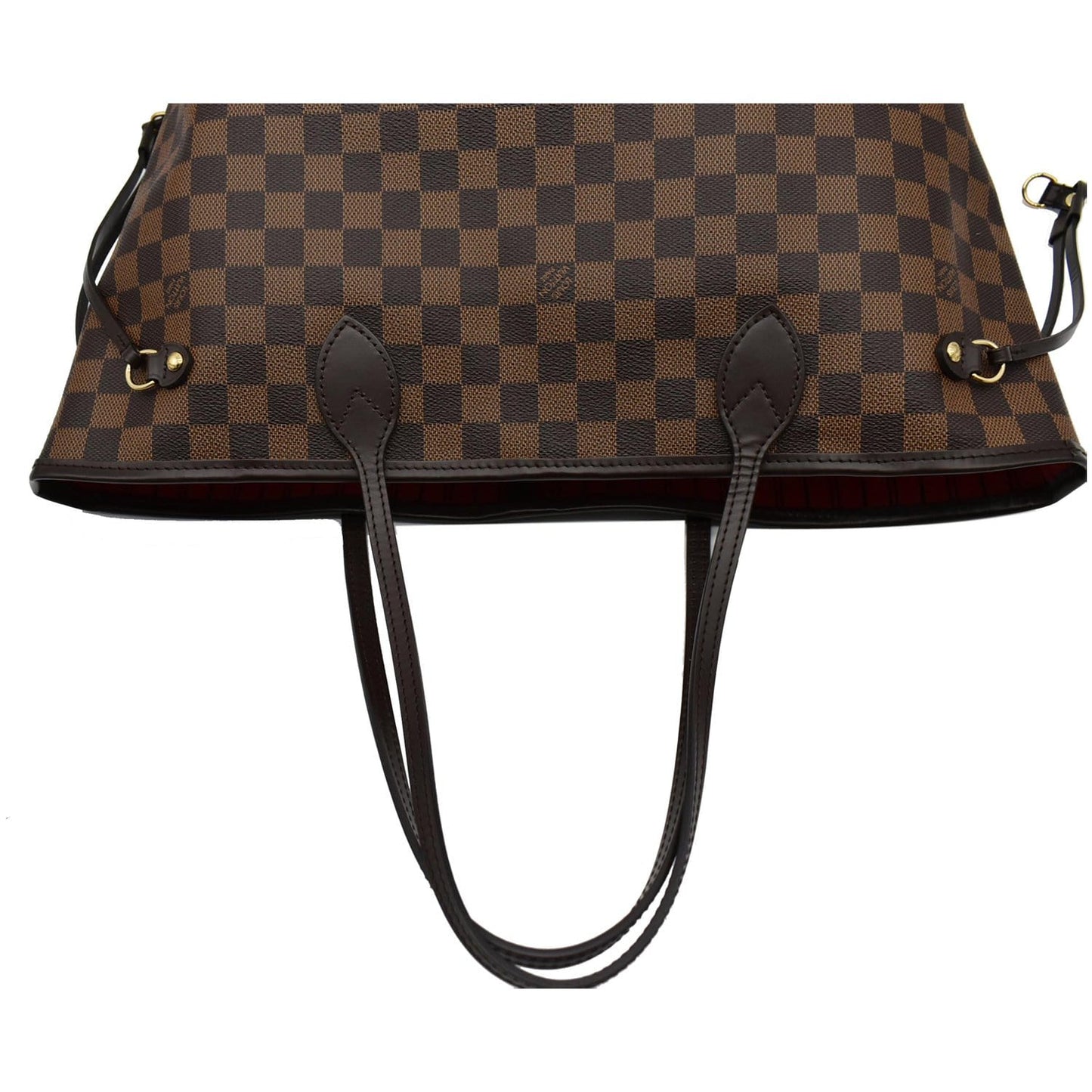 LOUIS VUITTON Neverfull MM Damier Ebene Tote Bag Brown
