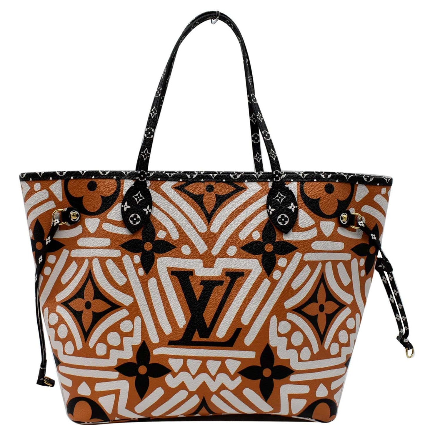 LOUIS VUITTON Neverfull Crafty MM Monogram Gaint Canvas Tote Bag Caramel