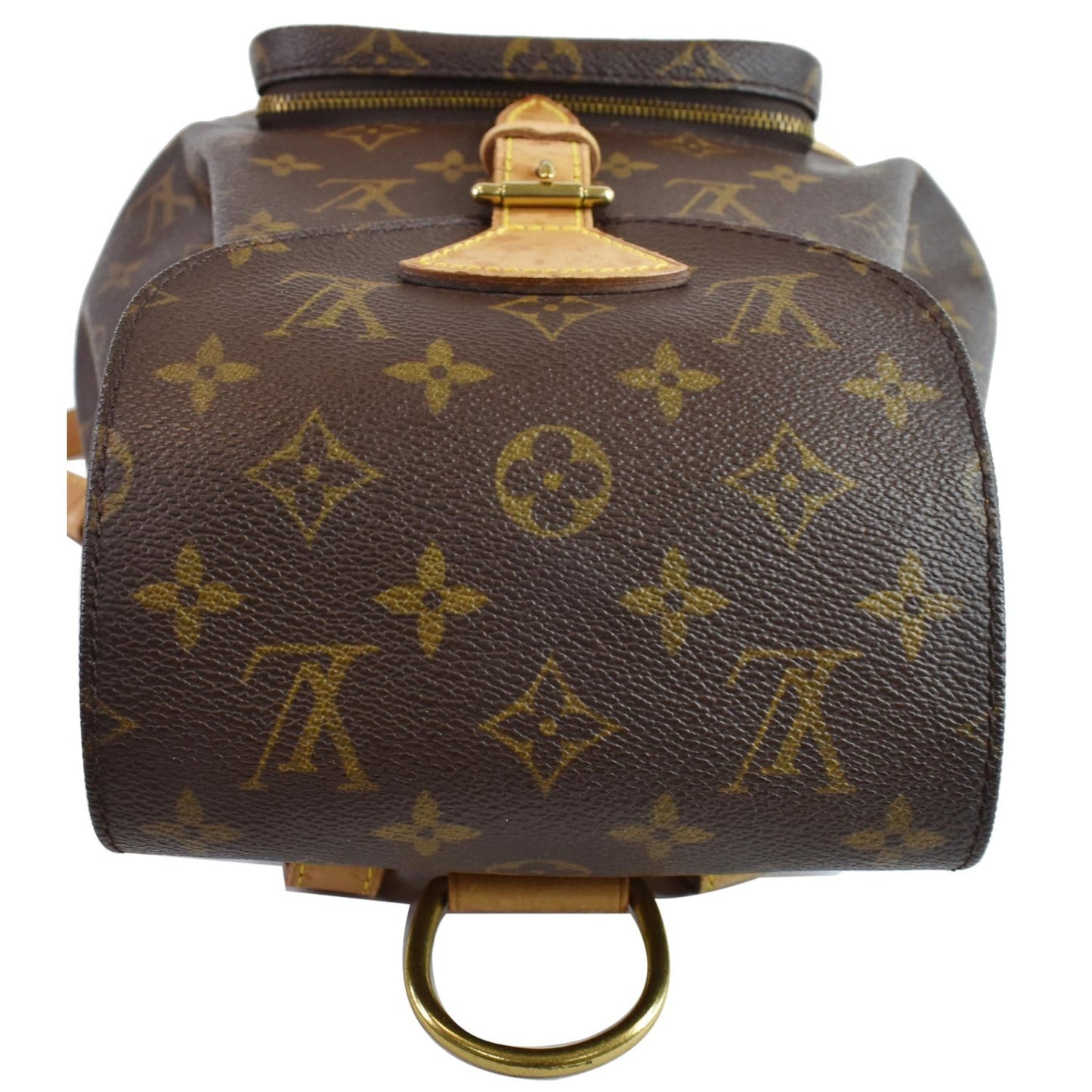 LOUIS VUITTON Montsouris MM Monogram Canvas Backpack Bag Brown