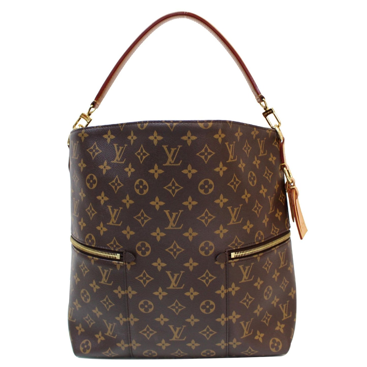LOUIS VUITTON Melie Monogram Canvas Hobo Shoulder Bag Brown