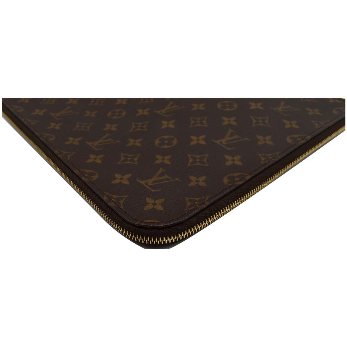 LOUIS VUITTON Monogram Canvas Poche Documents Portfolio Case Brown