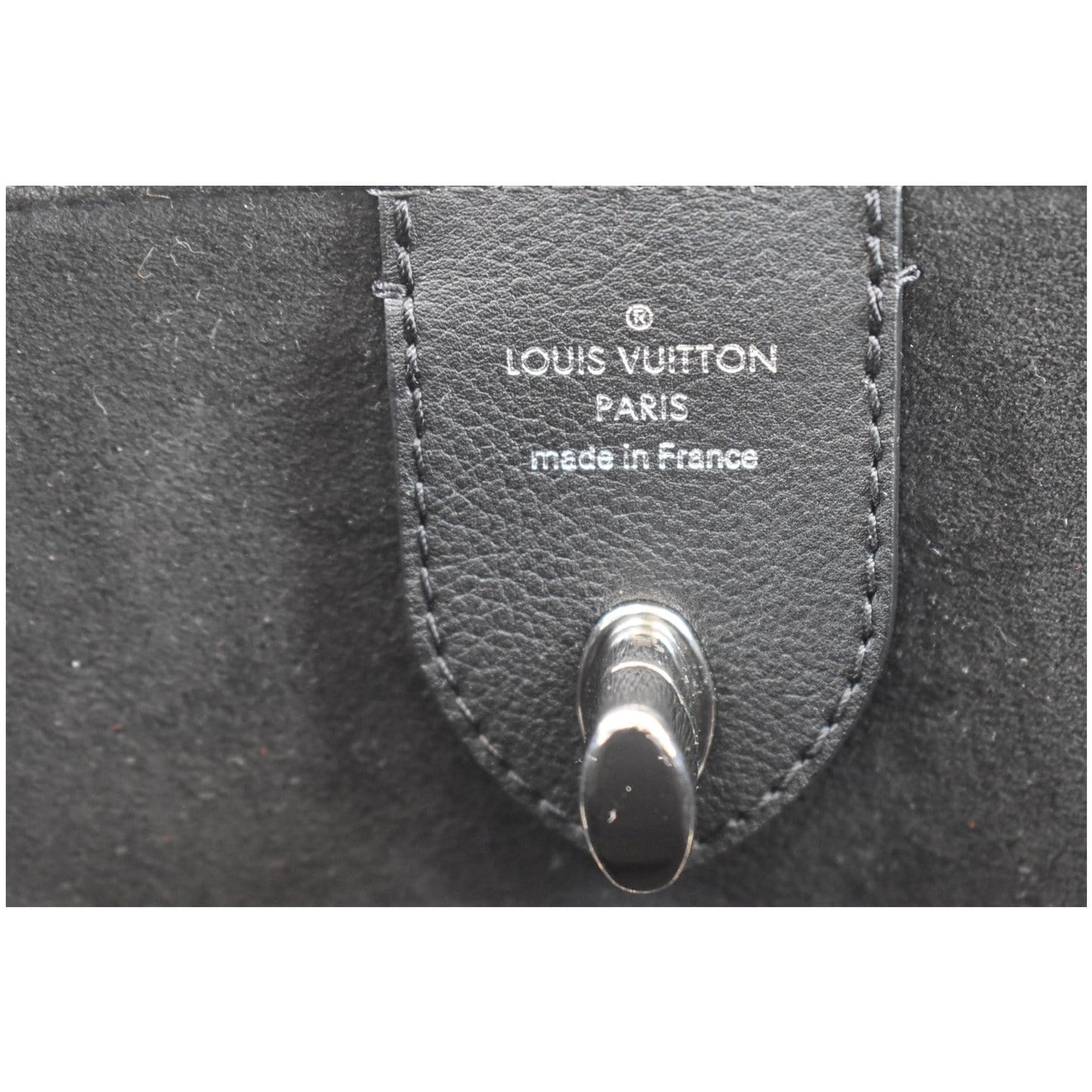 LOUIS VUITTON Lockme Go Leather Tote Bag Black