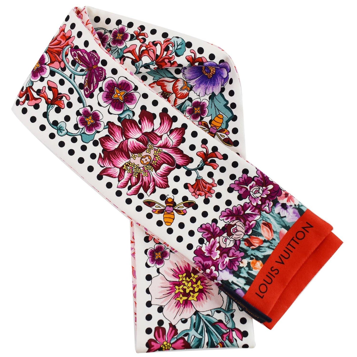 LOUIS VUITTON In The Garden Silk Bandeau Fuchsia
