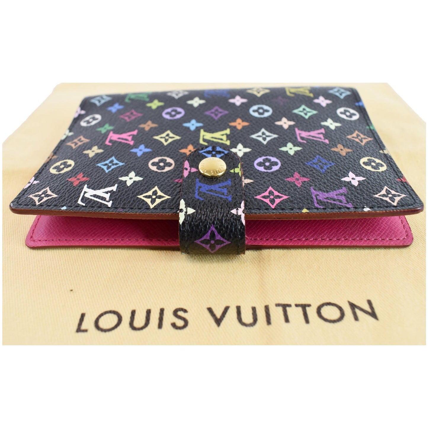 LOUIS VUITTON Agenda PM Multicolor Monogram Planner Cover Black