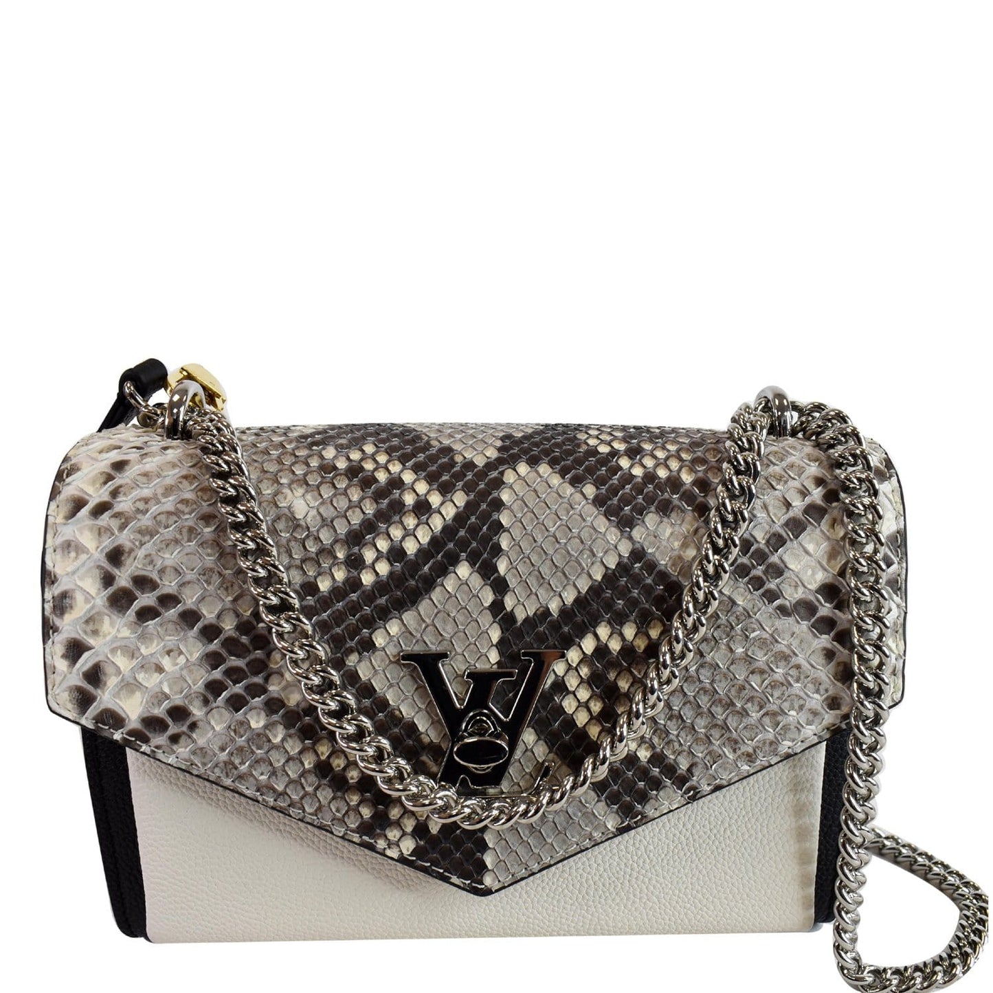 LOUIS VUITTON MyLockme BB Leather Crossbody Bag Black