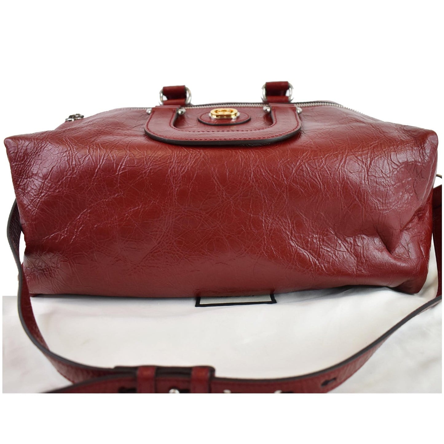GUCCI Soft Backpack Calfskin Leather Duffle Bag Red 587866 - 20% OFF