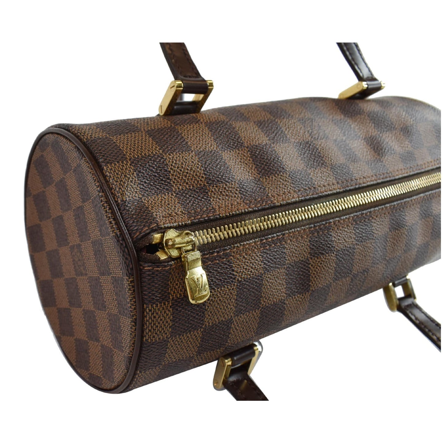 LOUIS VUITTON Papillon Damier Ebene Shoulder Bag Brown