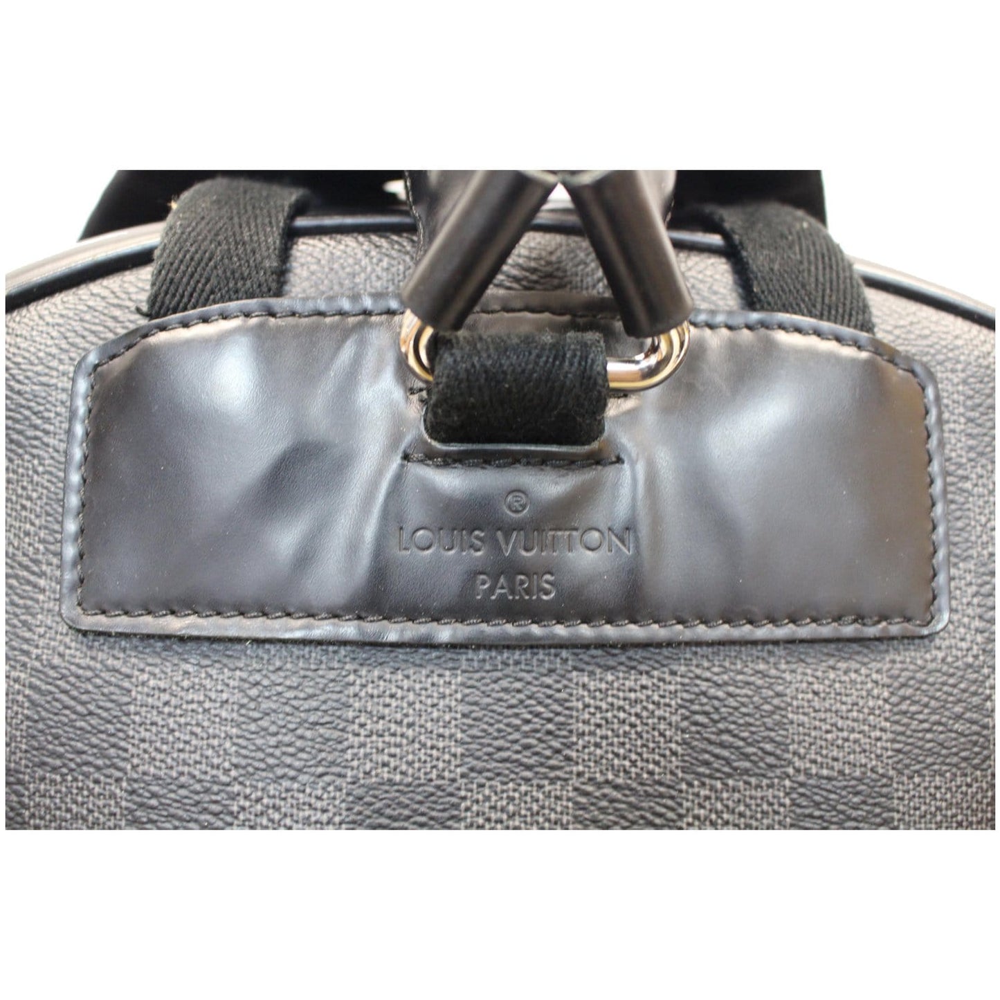 LOUIS VUITTON Josh Damier Graphite Backpack Bag Black