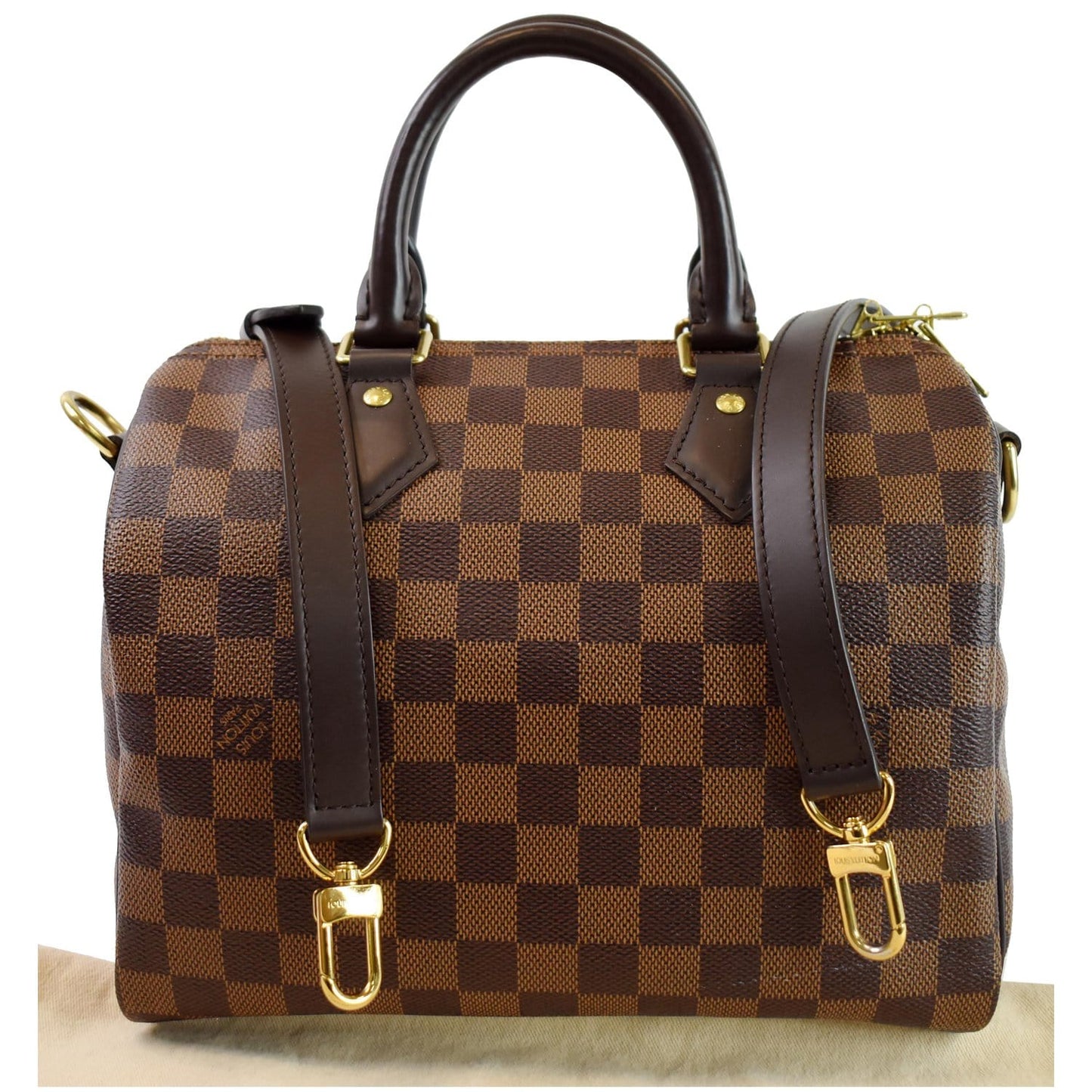 LOUIS VUITTON Speedy 25 Bandouliere Damier Ebene Shoulder Bag Brown